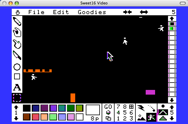 Working on the park growth animation in Fantavision. The grass is deactivated so I can see what Im doing.