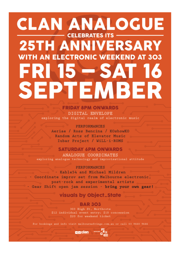clan analogue 25th anniversary 2017 - bar 303 melbourne